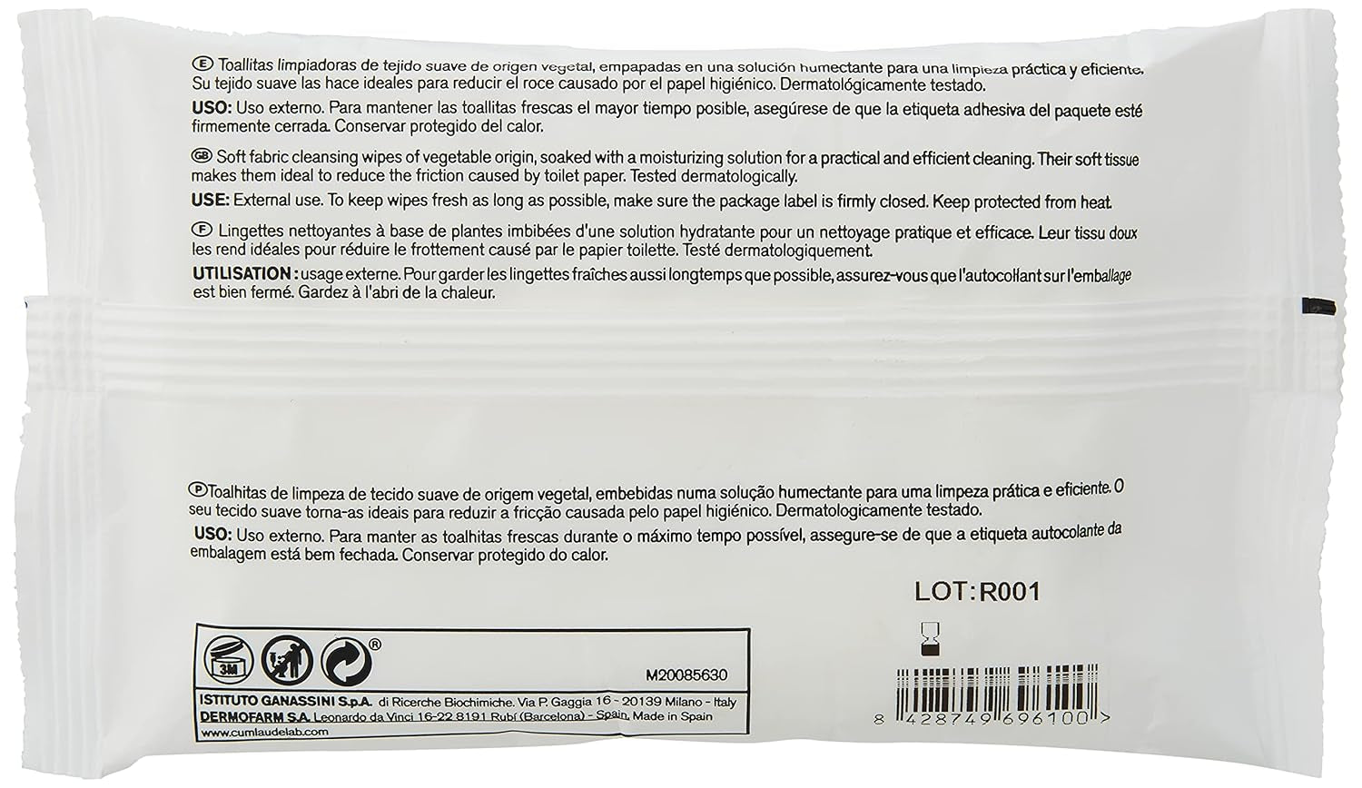 Lab - Perianal Wipes, Vlhčené čisticí ubrousky pro perianální hygienu, Provitamin B5, hydratační, hypoalergenní, bez parabenů a alkoholu, dermatologicky testováno - 15 kusů