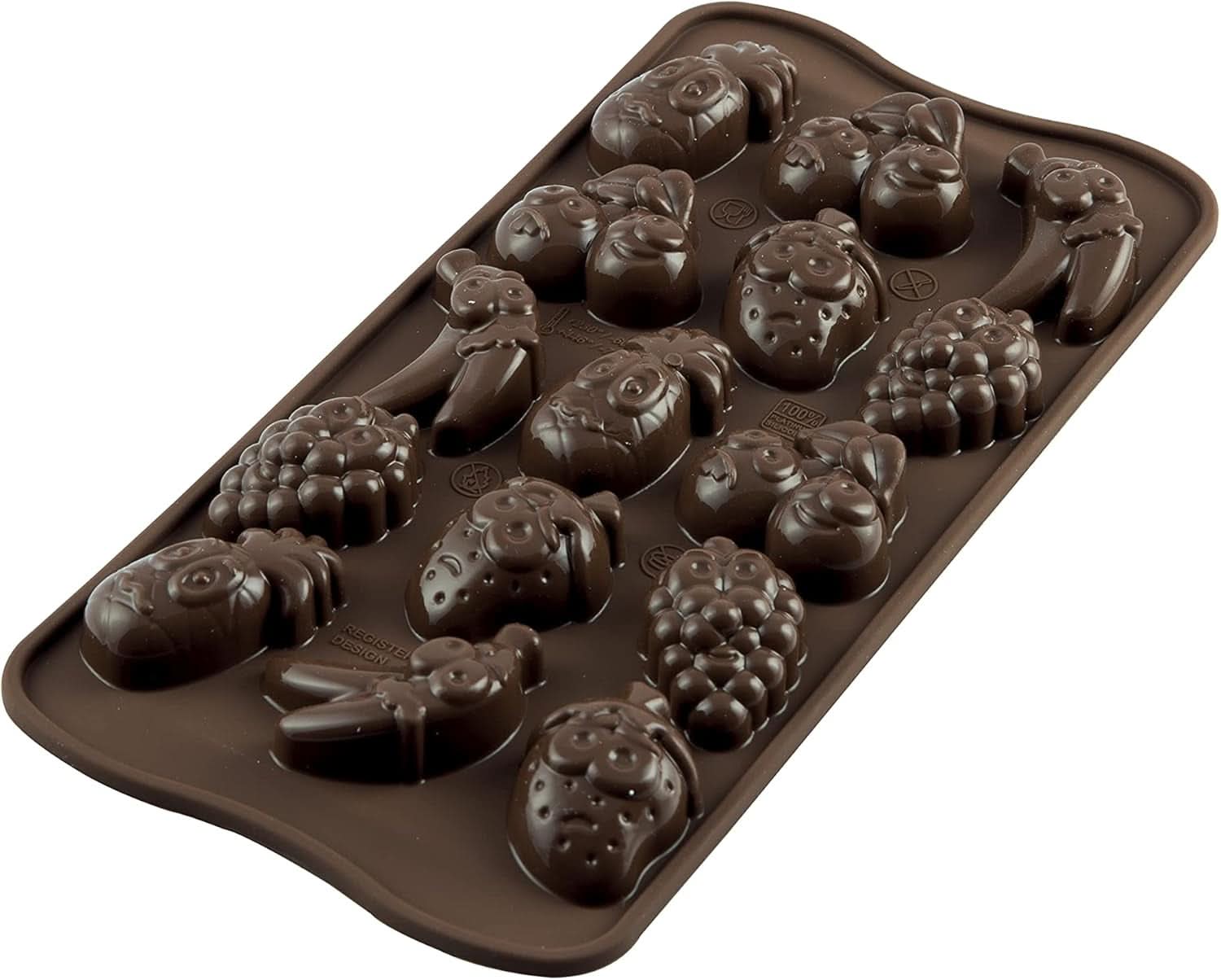 Silikonová forma Pralinka Silikomart Fruits 3,2 x 3,2 x V 1,5 cm, 10 ml, 15 dutin (SCG32) Kitchen Naty Shop