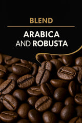 Kávová zrna 250g – Vysoce kvalitní espresso Arabica a Robusta, ručně pražené na dřevě, pro plnou a aromatickou chuť kávových zrn