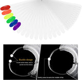 100 pomůcek na zdobení nehtů, šablon na zdobení nehtů, průhledné kulaté hlavy a pomůcek na zdobení nehtů Natural Color Ballet, dodává se se 2 digitálními třpytivými nálepkami 1-100