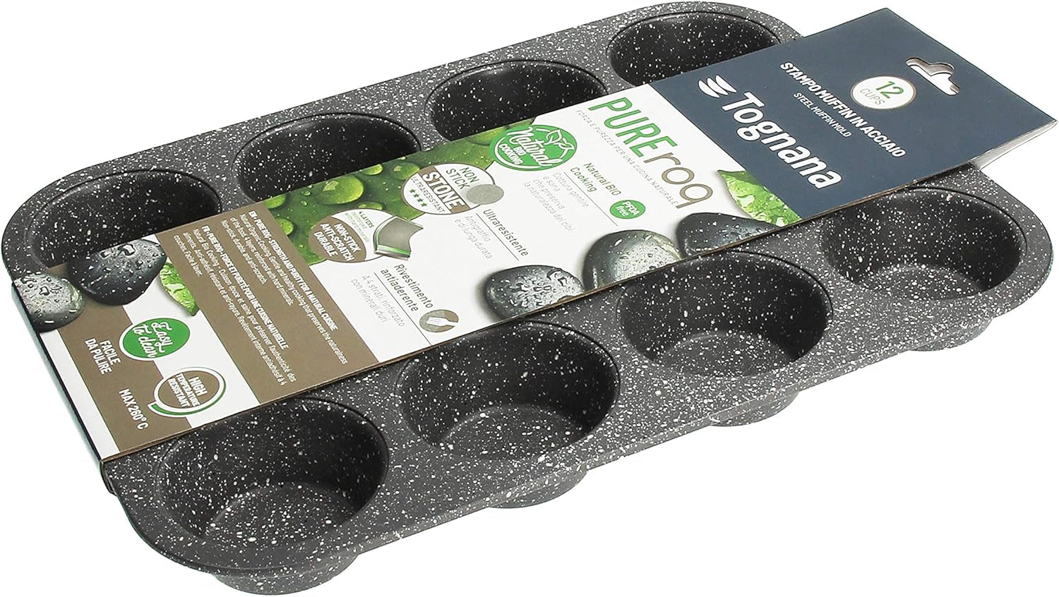 Pure Roq Muffinform Für 12 Muffiny, Aluminium, Schwarz Formy a pečící plechy Naty Shop