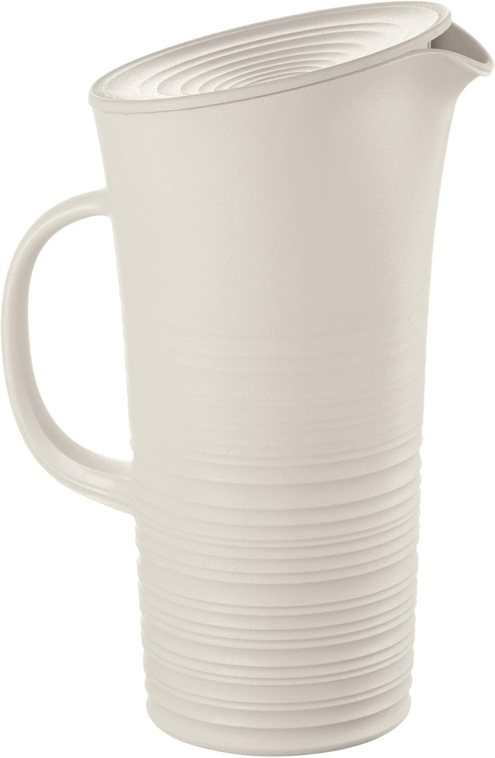 Guzzini - Tierra, Karafa s víkem - Mléčná bílá, 18,7 x 13,4 x 10 x v26,9 cm | 1800 ccm - 181701156, Bianco