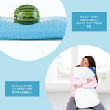 Pěnový polštář Genius Eazzzy 40X80 Cm výška 10Cm - Polštář na podporu krku se 2 stupni tvrdosti + chladivá gelová pěna - Polštář na spaní pro spáče na boku, zádech a břiše proti bolesti šíje, polyesterové standardní polštáře Naty Shop