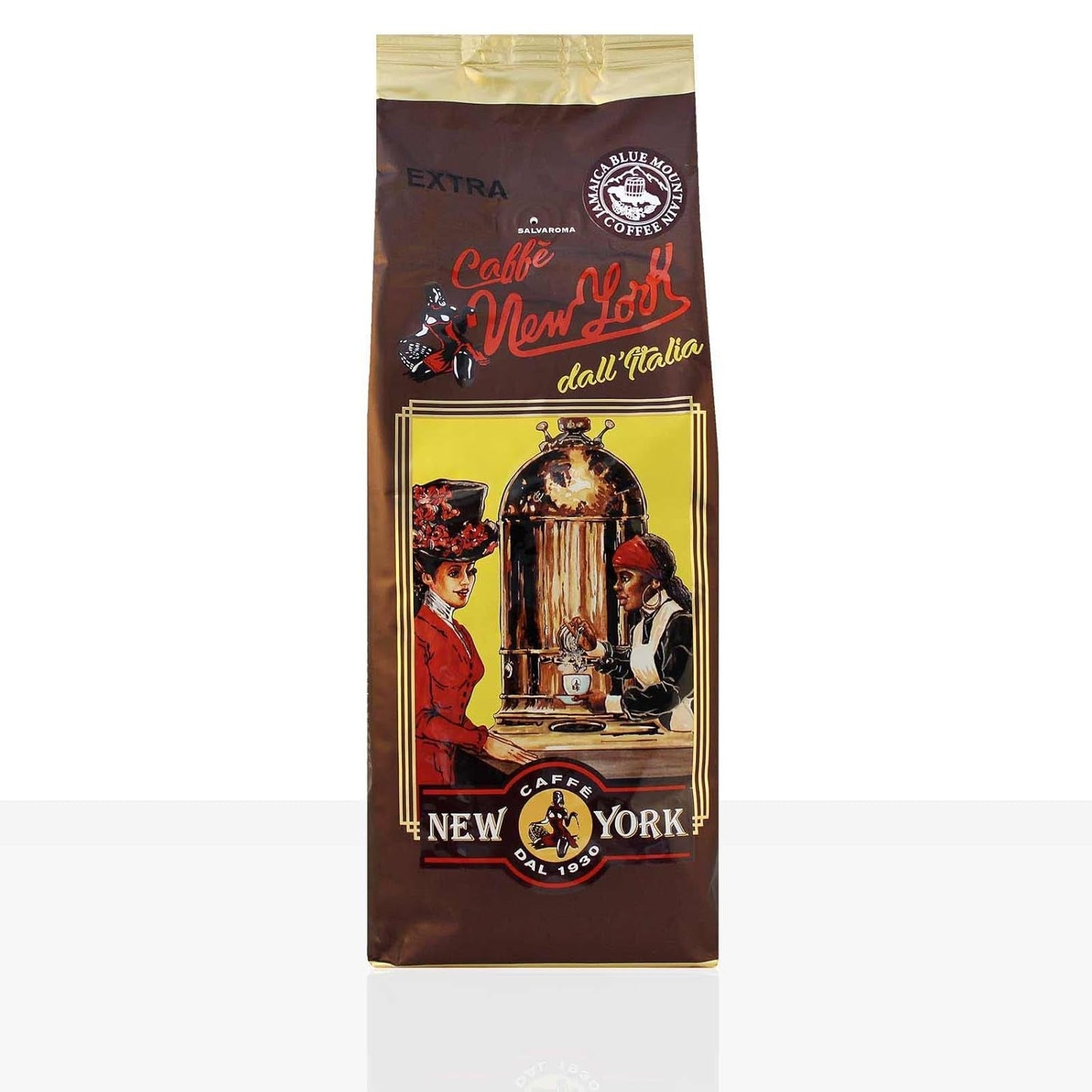 New York Caffe Extra 12 kávových zrn x 1 kg, 100% Arabica s Jamaica Blue Mountain