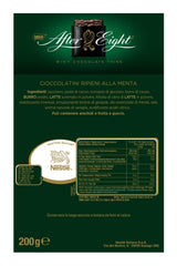 NESTLÉ AFTER EIGHT Tenké čtverečky tmavé čokolády s mátovou krémovou náplní pro fajnšmekry Balení 5 ks (1 x 200 g)