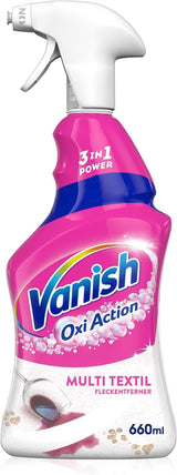 Vanish Oxi Action Multi - Sprej na odstraňování textilních skvrn - 660 ml - Textilní prostředek na koberce a čalounění - proti nečistotám a zápachu moči Naty Shop
