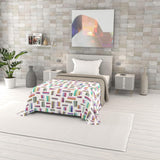 Letní přikrývka s fantasy potiskem, polyesterová výplň, Petals, 260X270Cm Přikrývky a přikrývky Naty Shop Multicolor 220X270Cm