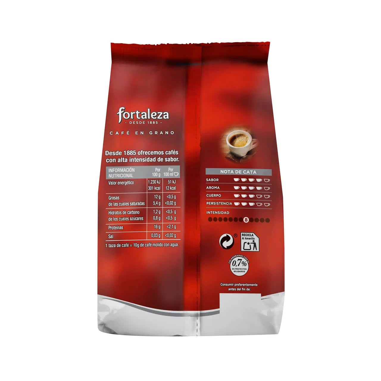 FORTALEZA přírodní zrnková káva 500g, balení 2 ks