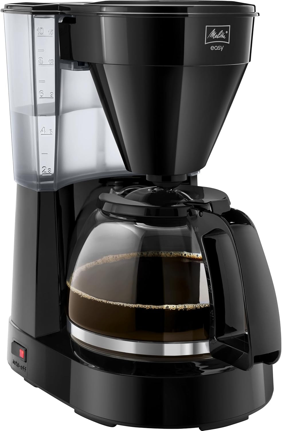 Melitta Easy – Espresso kávovar s filtrem a skleněnou karafou, až na 10 šálků kávy, černá