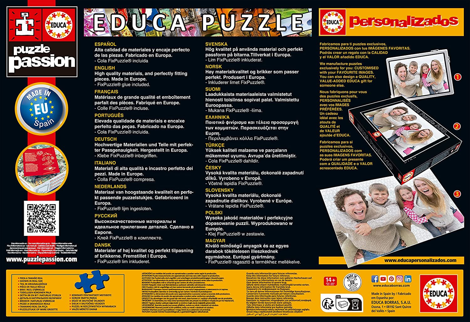 Educa - Puzzle 2000 dílků pro dospělé | Dominanty Evropy, puzzle 2000 dílků pro dospělé a děti od 14 let, Turistické atrakce (17697) Puzzle Naty Shop