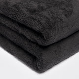 Brentford's Teddy Fleece deka Velká deka na postel Plyšová super měkká teplá pohovka Přehoz přes postel Černá - 150 X 200 cm Postele a deky Besuche den Brentfords-Store