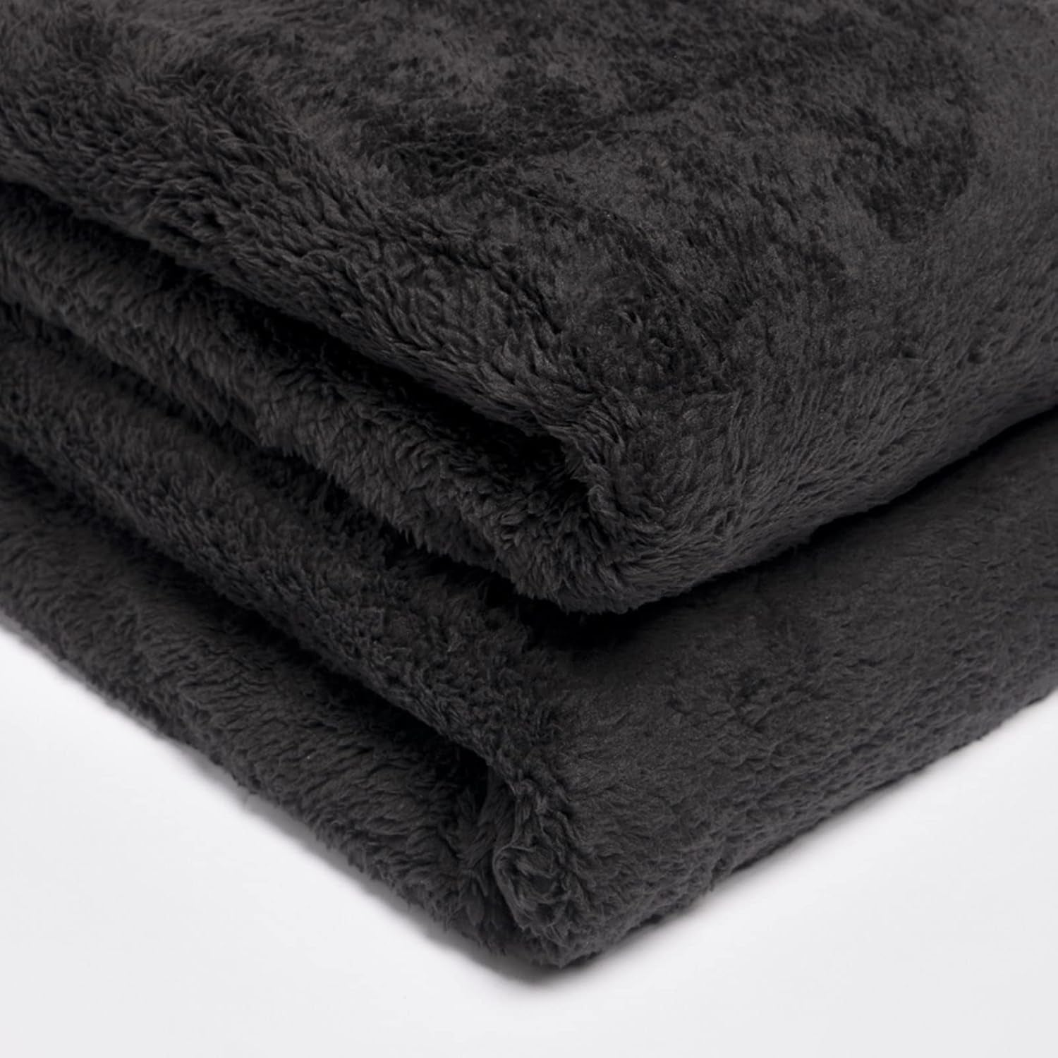 Brentford's Teddy Fleece deka Velká deka na postel Plyšová super měkká teplá pohovka Přehoz přes postel Černá - 150 X 200 cm Postele a deky Besuche den Brentfords-Store