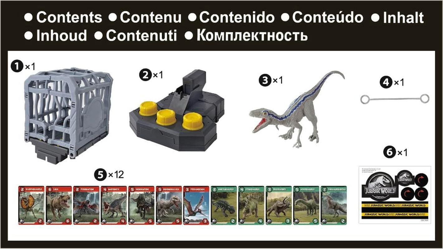 EPOCH Games, Jurský svět – Cage Breaker, 7523, Dinosauří hračka, Stolní hra pro děti od 4 let
