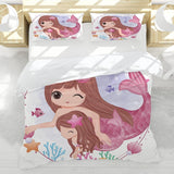 Povlečení pro děti, různé velikosti a různé animované postavičky Povlečení dětské Naty Shop Mermaid (model 6) 200X200Cm+80X80Cm