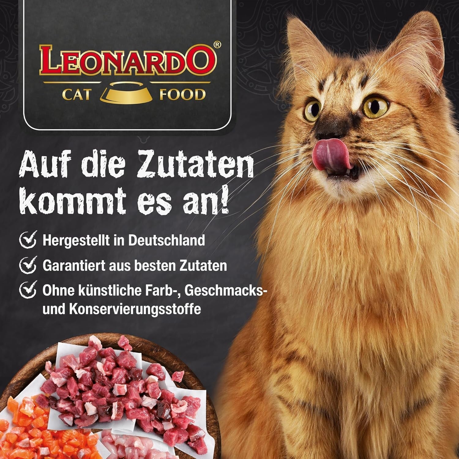 LEONARDO Fresh sáčky [16 x 85 g vlhké krmivo pro kočky, bez obilovin] | Kompletní mokré krmivo v jednotlivých sáčcích
