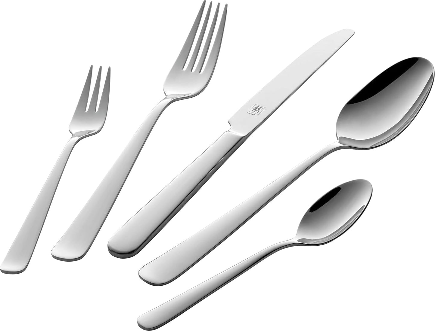 ZWILLING Swing Besteckset, 30-Tlg, Für 6 Personen, 18/10 Edelstahl, Essbesteck Poliert, Spülmaschinengeeignet, Silver Kitchen Naty Shop 68-Tlg