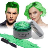 4,23 oz Fialový odstín na vlasy Dočasná barva na vlasy se štětci, Muži Ženy Vosk pro styling vlasů, Instantní krém na vlasy Bahno Přírodní Pomáda na účesy, DIY Cosplay Halloween Vosk na vlasy Barva na vlasy Naty Shop Zelená
