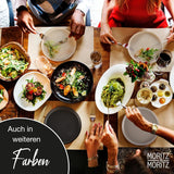 Moritz & Moritz NORDIC Sada nádobí pro 6 osob - 18dílná sada černého nádobí z černého nádobí - Skandinávský design - Sada robustního nádobí pro 6 osob pro každodenní použití a hosty - Kombinovaná sada nádobí