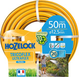 HOZELOCK - Hadice Tricoflex Ultraflex Ø 12,5 mm (1/2") 20 M: Ohebná zahradní hadice, odolná proti povětrnostním vlivům, zkroucení a ohybu, vyrobená ze 40 % recyklovaného PVC [117002], žlutá