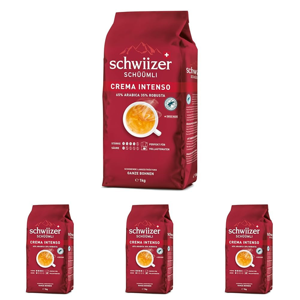 Schwiizer Schüümli Intenso, kapsle, mletá káva 1kg - Intenzita 4/5 - UTZ certifikát (balení 4 ks)