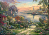 Schmidt Spiele 58785 Thomas Kinkade, New England Harbor, skládačka 1000 dílků, barevné Puzzle Naty Shop