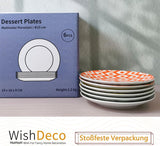 Dortové talíře, sada 6 ks; malé dezertní talíře (15 cm); salátové talíře z porcelánu; barevné talíře na snídani; mini talíře na těstoviny, ovoce, chléb