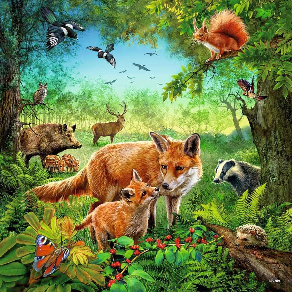 Ravensburger Puzzle pro děti - 09330 Animals of the Earth - Puzzle pro děti od 5 let, s 3X49 dílky Puzzle Naty Shop