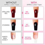 AIMEILI Latexová odlepovací páska Nagelleck Korrektor Hautschutz Fingerschutz Für Nail Art Palisade Geruchlos Weiß 15 ml