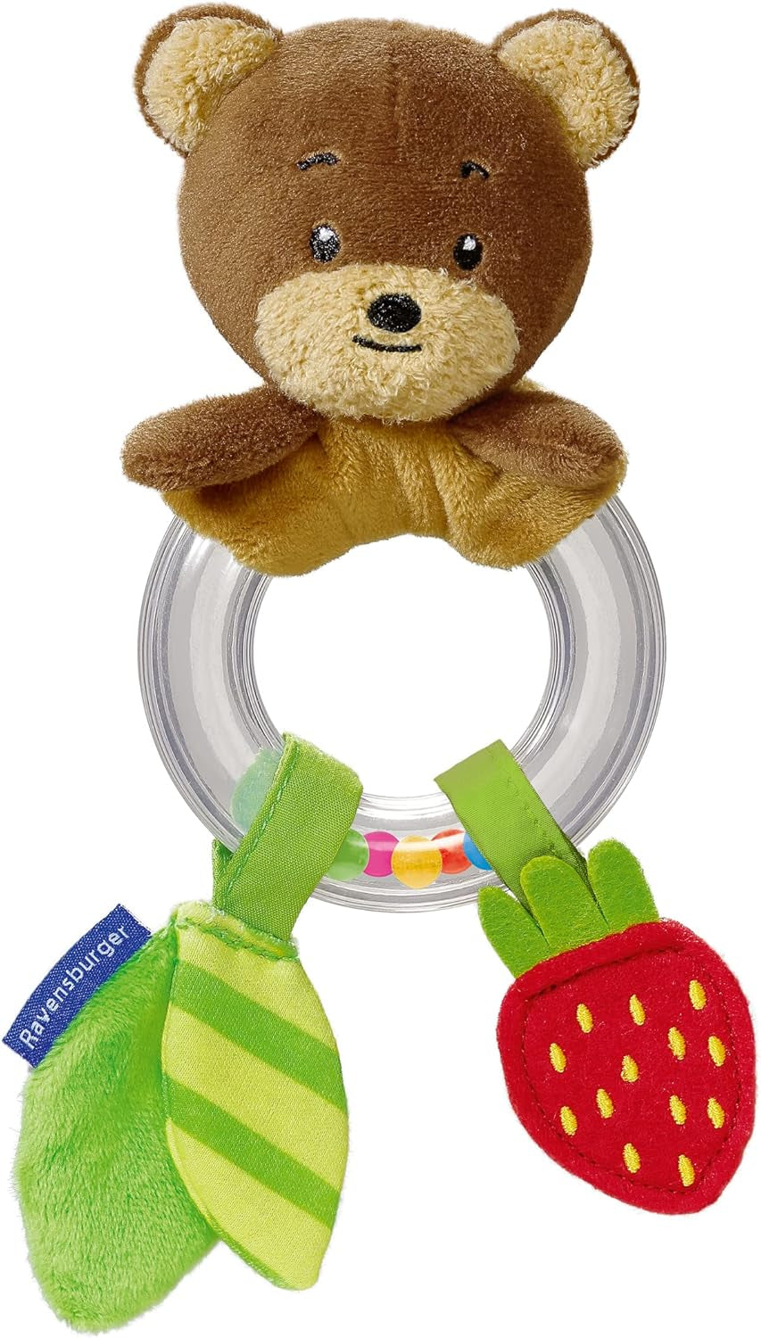Ravensburger ministeps 4562 Prstencový chrastítko Medvídek Chytací hračka s kroužkovým chrastítkem a praskajícím zvukem Dětská hračka na 3 měsíce Dětské hračky Naty Shop Výchozí název