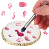Maniküre Gemalt Palette Nail Art Palette Kunstharz Nagelkunst Nail Art Make-up Paletten Nagelmalerei Display Fach Kosmetik Mischwerkzeuge (Weiß)