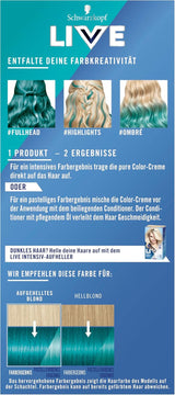 Schwarzkopf LIVE Ultra Brights Semi-Permanentní barva na vlasy 097 Mermaid (3 x 80 ml), barvení pro intenzivní výsledky nebo pastelové barvy, odolává 12-15 umytím, s pečujícím kondicionérem Barva na vlasy Naty Shop