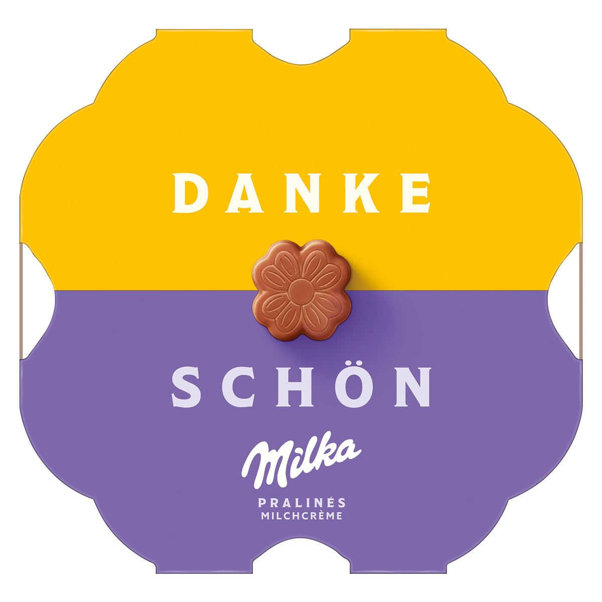 Pralinka Milka Little Thank You – Čokoláda z alpského mléka s jemnou mléčnou krémovou náplní – 12 x 44g