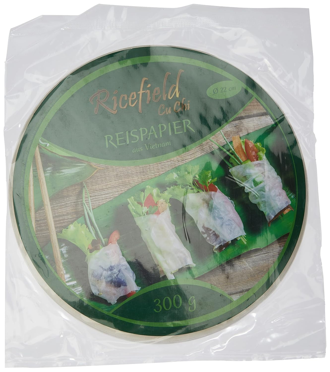 Rýžový papír Ricefield, kulatý, 22 cm, 1 balení (300 g)