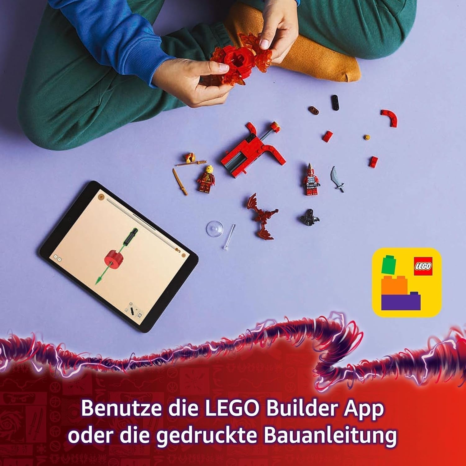 LEGO NINJAGO Kai's Dragon Spinjitzu Spinner - Akční Ninja hračka se 2 minifigurkami - Malá herní sada pro děti - Tip na dárek pro chlapce a dívky od 6 let 71823 Stavebnice Besuche den LEGO-Store