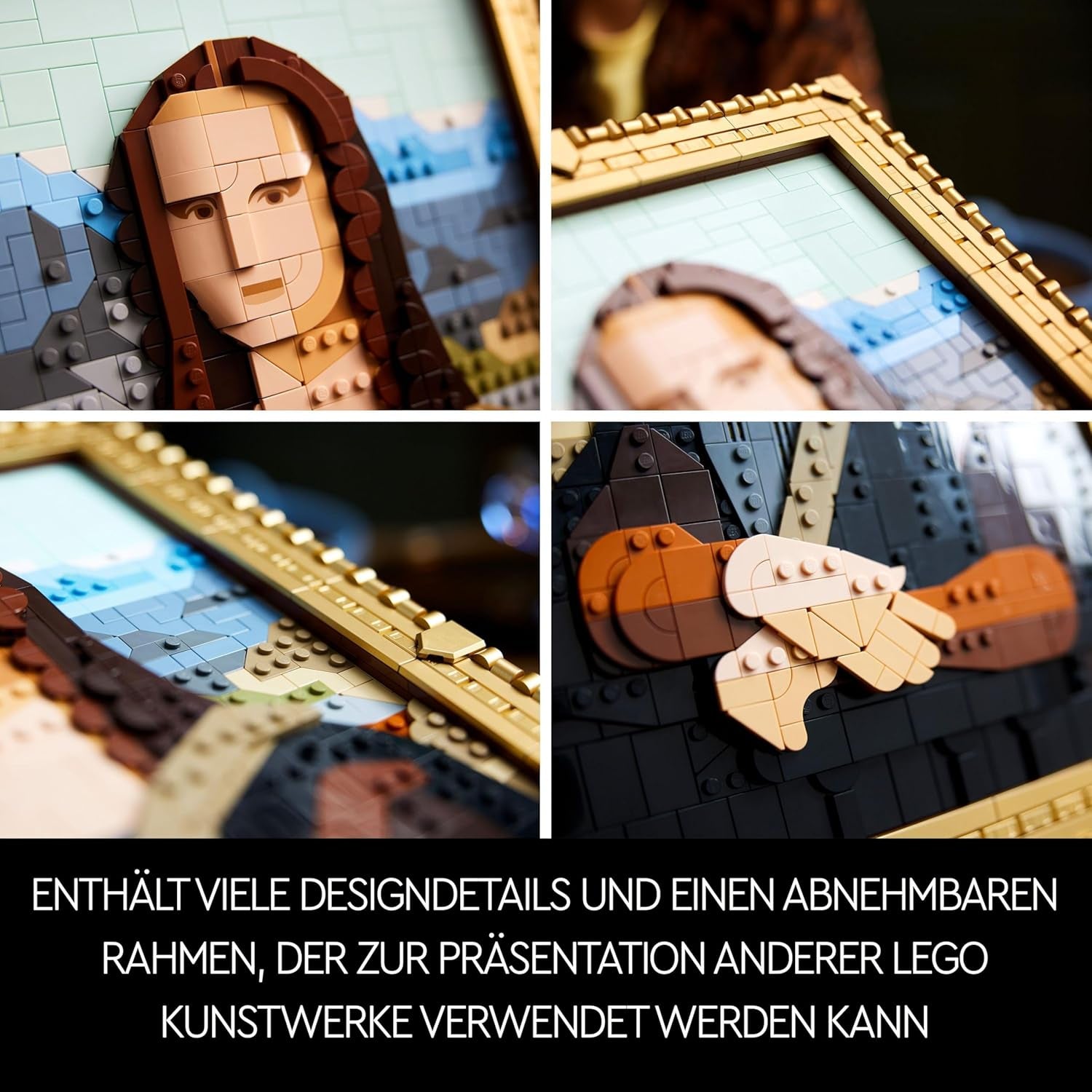 LEGO Art Mona Lisa, Sada pro dospělé, Obraz Leonarda Da Vinciho na zavěšení, Kreativní činnost pro muže a ženy, Dárek pro milovníky umění, Italské renesanční umění 31213 Stavebnice Besuche den LEGO-Store