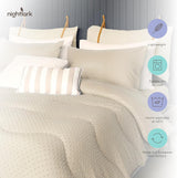Přikrývka Night Lark bez povlaku, 4,5 Tog, King Size, Kolekce všívaných bodů, Luxusní povlečení, Hypoalergenní, Lze prát v pračce, Teplé pískové přikrývky a přikrývky Naty Shop