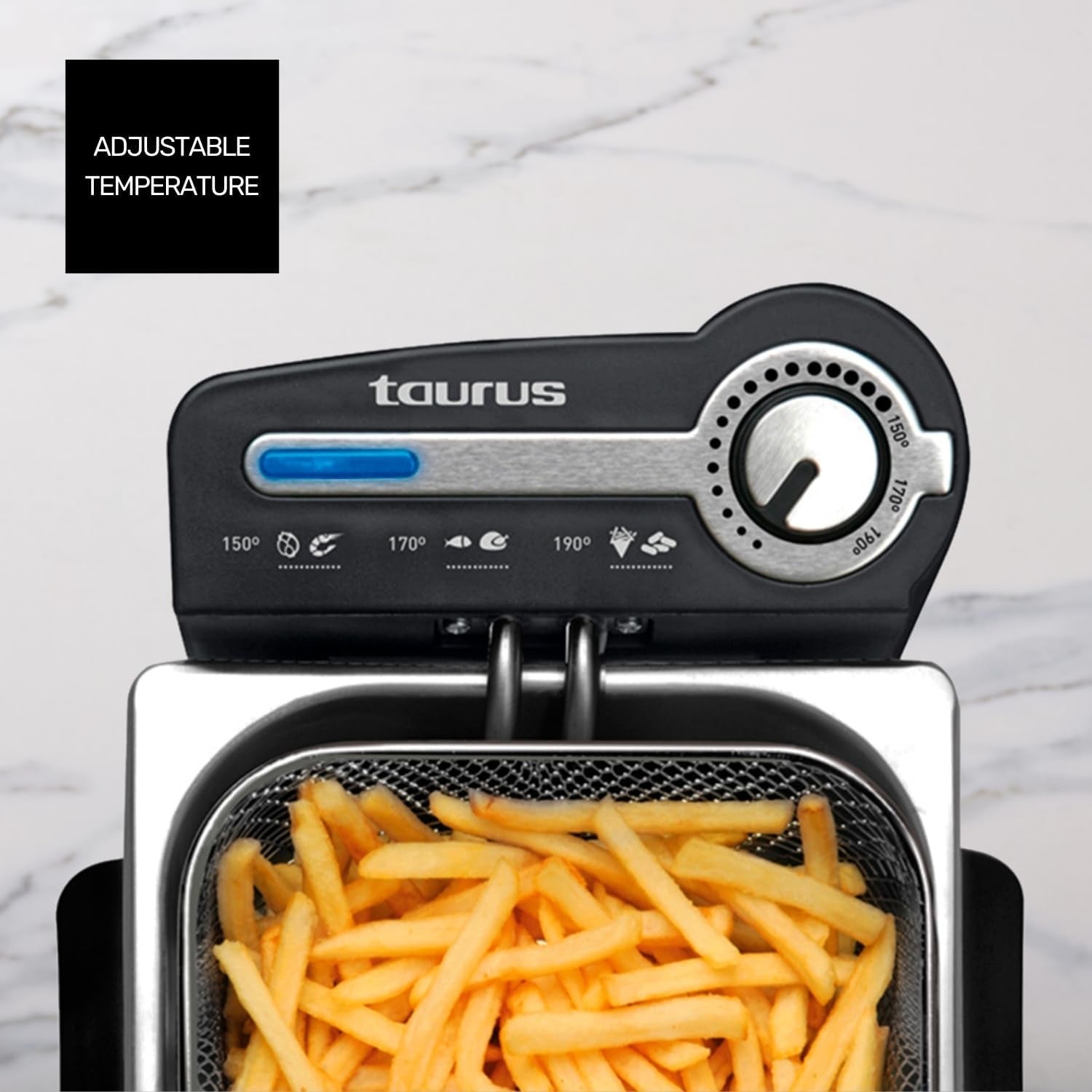 Taurus Professional 2 plus - Fritéza na olej, 2 litry, 1700 W, nerezová ocel 18/8 Spotřebiče Naty Shop