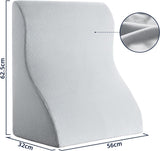 Polštář na čtení do postele a na pohovku - Polštář z peří z paměťové pěny - Ergonomický polštář na opěradlo - Perfektní pro podepření zad při odpočinku, hraní, čtení nebo sledování televize - Široký