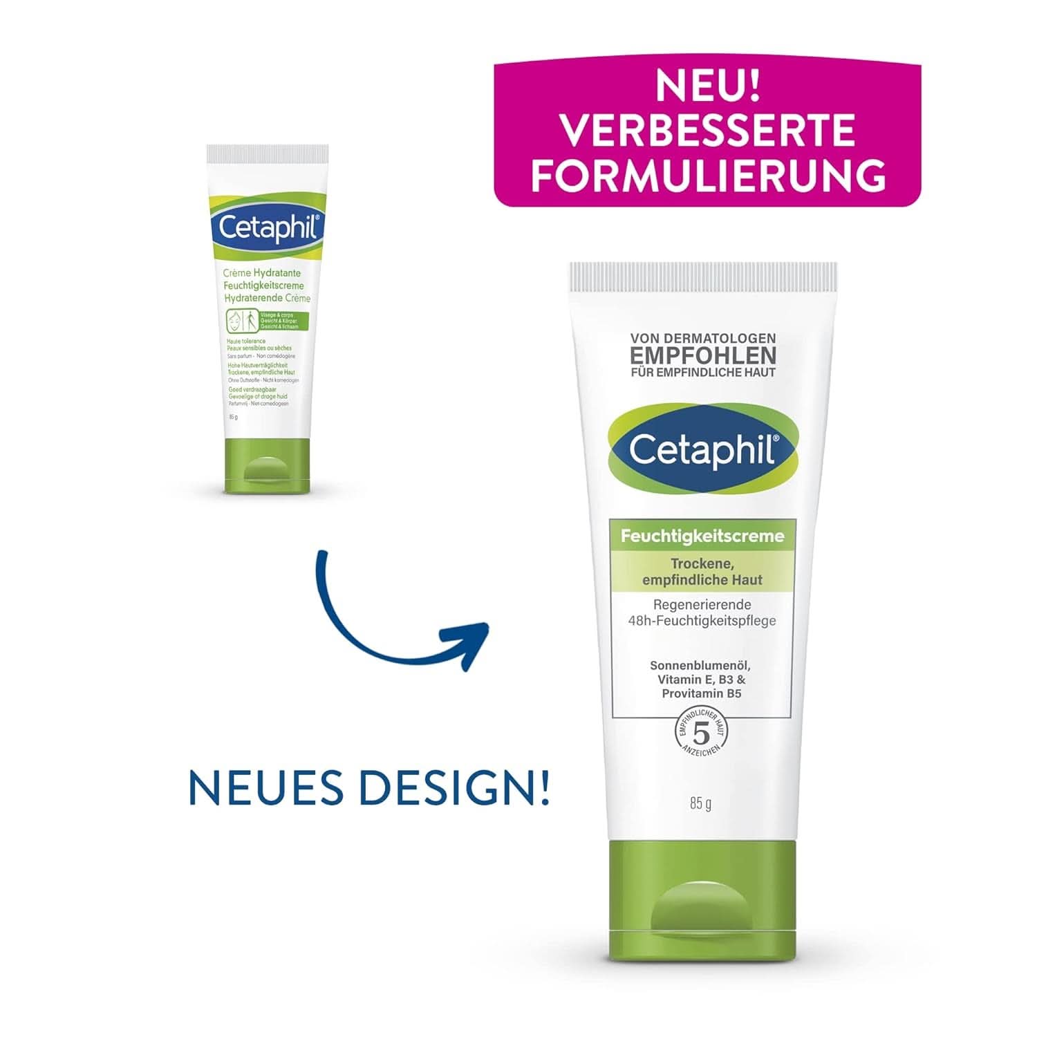 Cetaphil Hydratační krém pro suchou, citlivou pokožku, 85 ml Sprcha a koupel Naty Shop