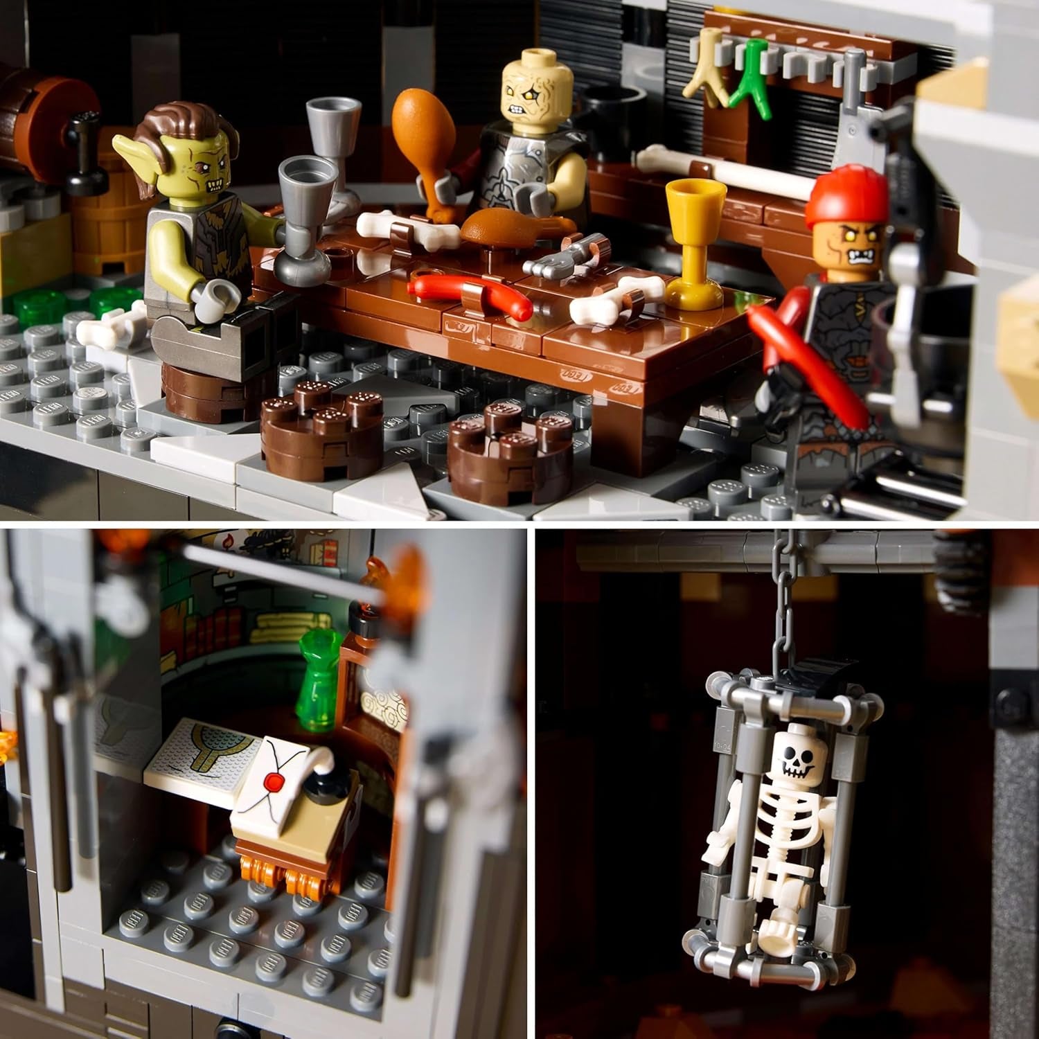 LEGO Icons Pán prstenů: Stavebnice pro dospělé Barad-Door se Sauronem, Gothmogem, Orkem, Frodem, Samem a Glumem Minifigurky Filmové upomínkové předměty Fanoušek Sběratelské 10333 stavebnic Beuche den LEGO-Store