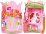 Pohádková chaloupka BABY Born, skládací domeček pro panenky 18 cm se stolkem, krbem, lenoškou a teleskopem, růžovo-zelená, 833803 Zapf Creation Dollhouses Naty Shop