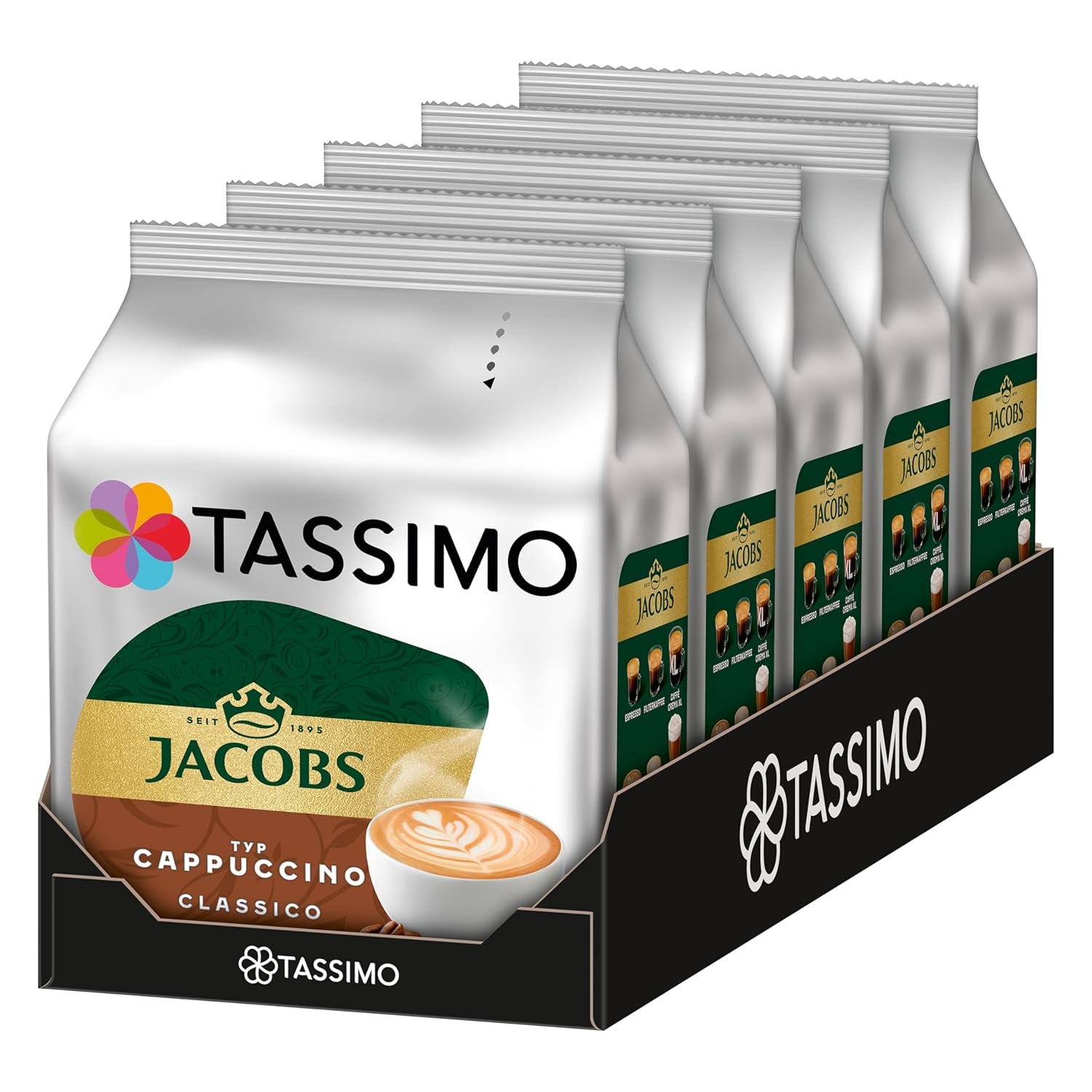 Tassimo Kapseln Jacobs Cappuccino Classico, 5 x 8 padů, 40 kafékapseln