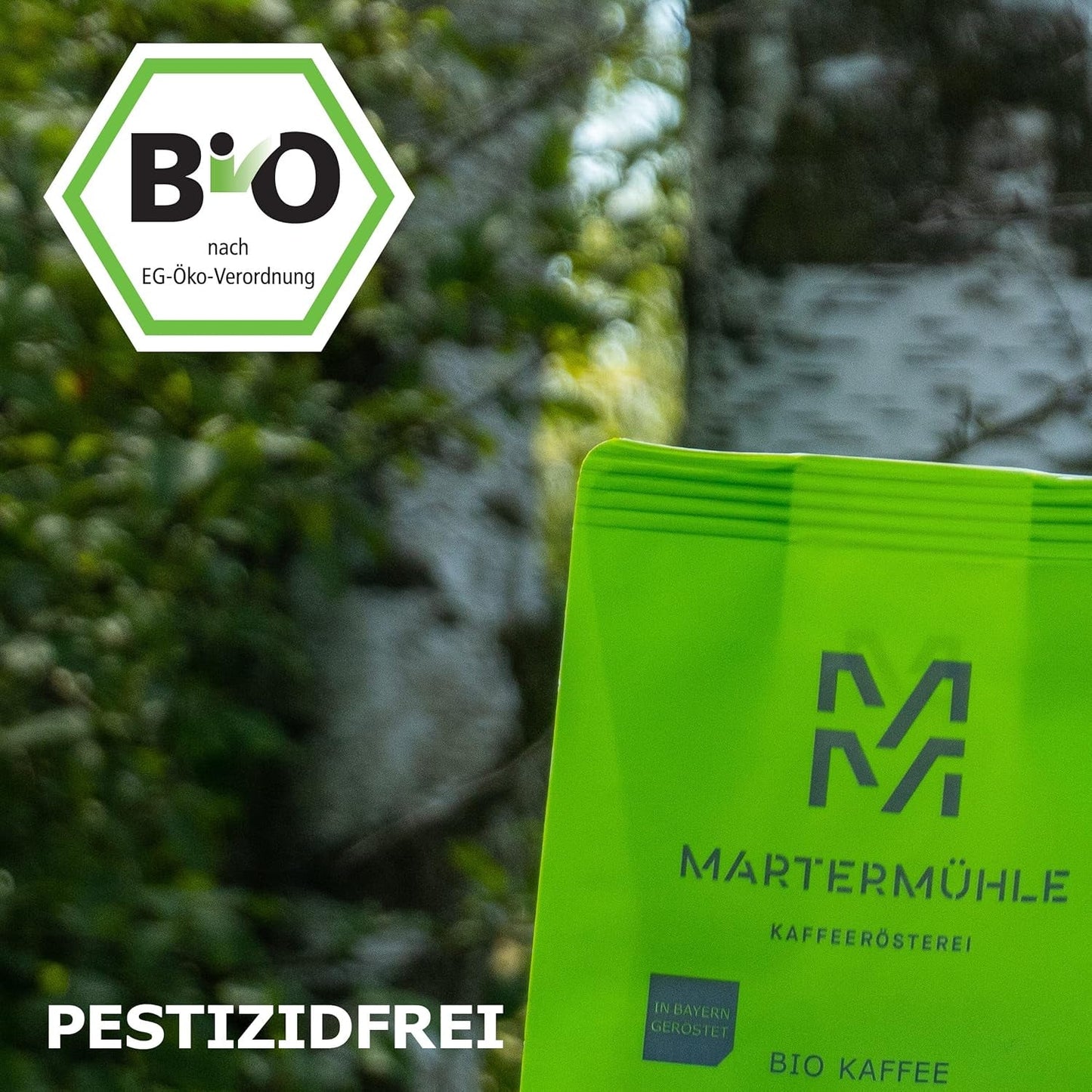 Martermühle Peru Bio Kaffeebohnen 1kg mittelkräftig I Arabica I Aroma: mléčná čokoláda, květinové tóny, ořechy I Ganze Bio Kaffee-Bohnen schonend geröstet, säurearm
