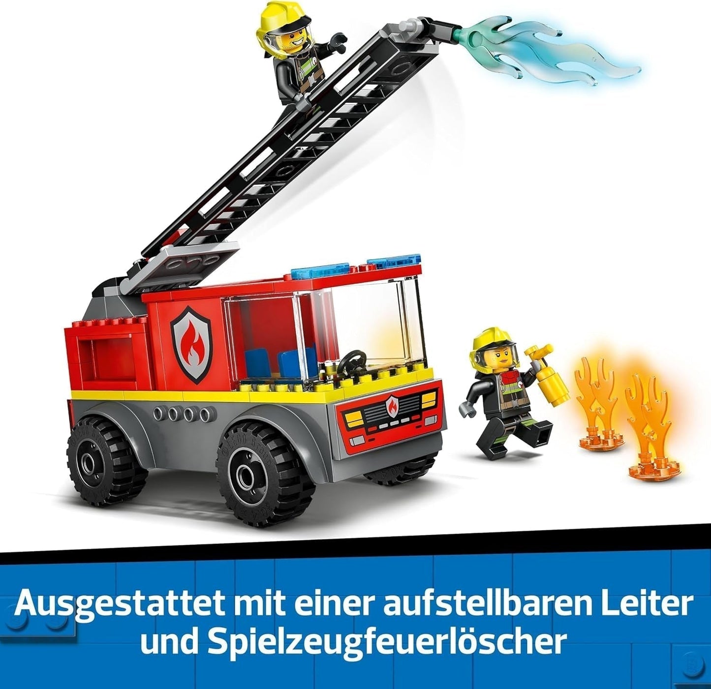 LEGO City Hasičský žebříkový vůz - Hrací hasičský vůz se 2 minifigurkami hasičů pro chlapce a dívky od 4 let - vzdělávací hračka - dárek pro předškoláky 60463 Stavebnice Besuche den LEGO-Store