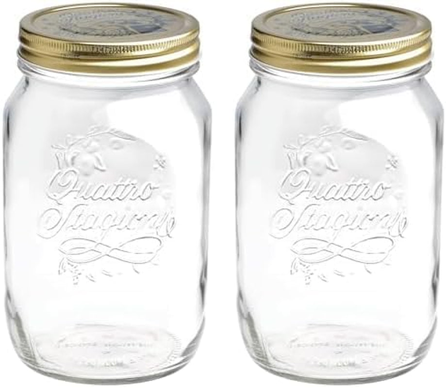 Bormioli QUATTRO STAGIONI skladovací dóza 1 litr (balení 2 ks) Dózy na potraviny Naty Shop 1000 ml (balení 2 ks)