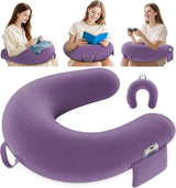 Polštář na hraní a čtení, Polštář na čtení na postel/gauč/na podlahu, Polštář na krmení/háčkovaný polštář s velkým ergonomickým herním polštářem, Polštář pro hráče pro iPad/Laptop – černý