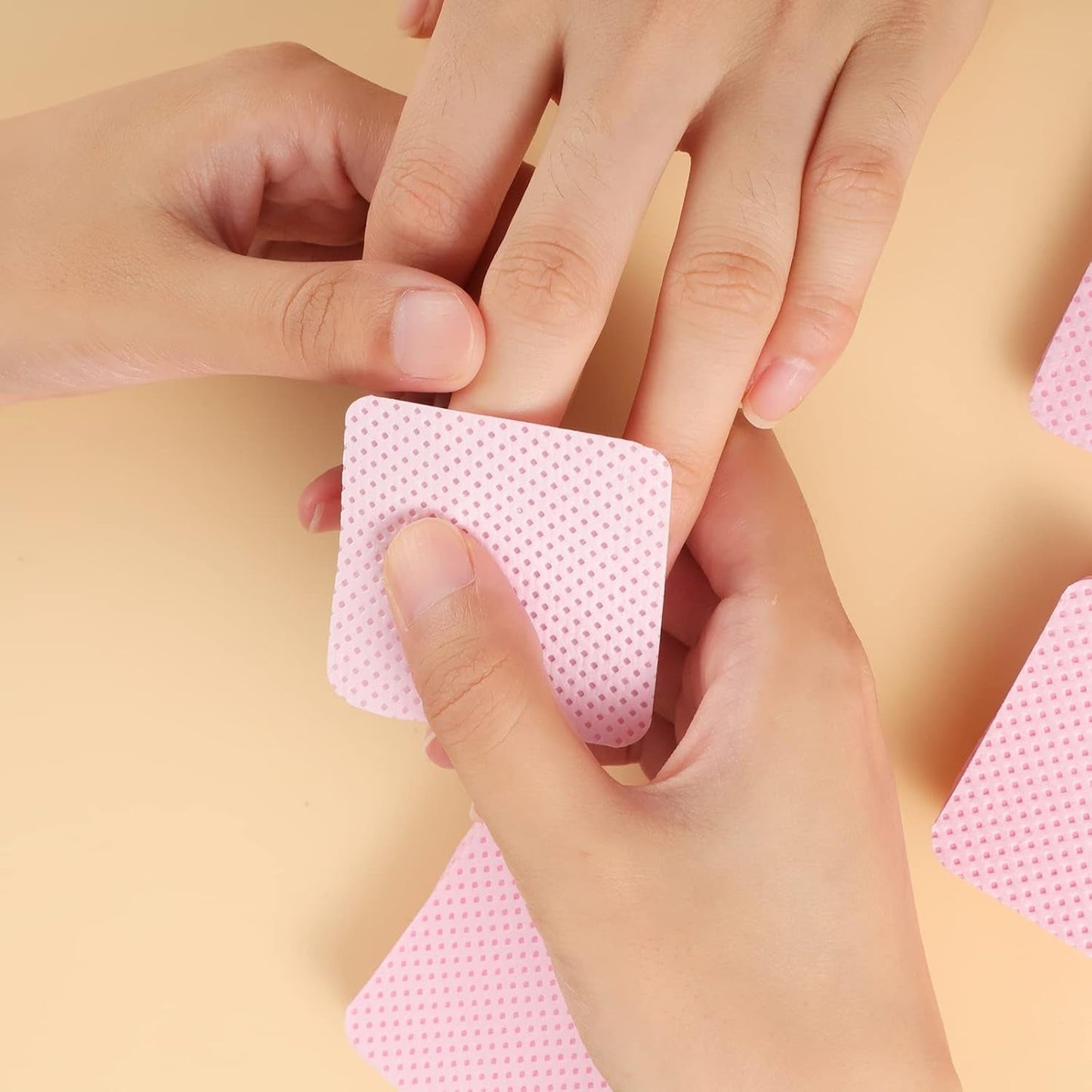300 Stück Nagellackentferner Pads, Fusselfreie Nägel Wattepads Für Nägel Nagellackentferner Ubrousky na nehty Cleaner Gelnägel - Rosa