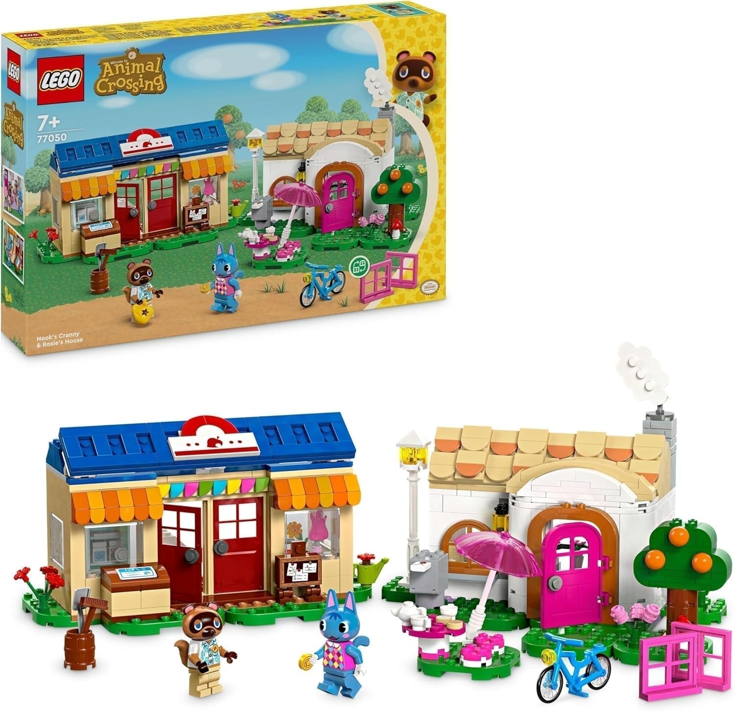 Sada LEGO Animal Crossing Nook's Shop a Sophie's House, kreativní hračka pro děti se 2 minifigurkami ze série videoher, dárek pro dívky a chlapce od 7 let 77050 Stavebnice Besuche den LEGO-Store Single