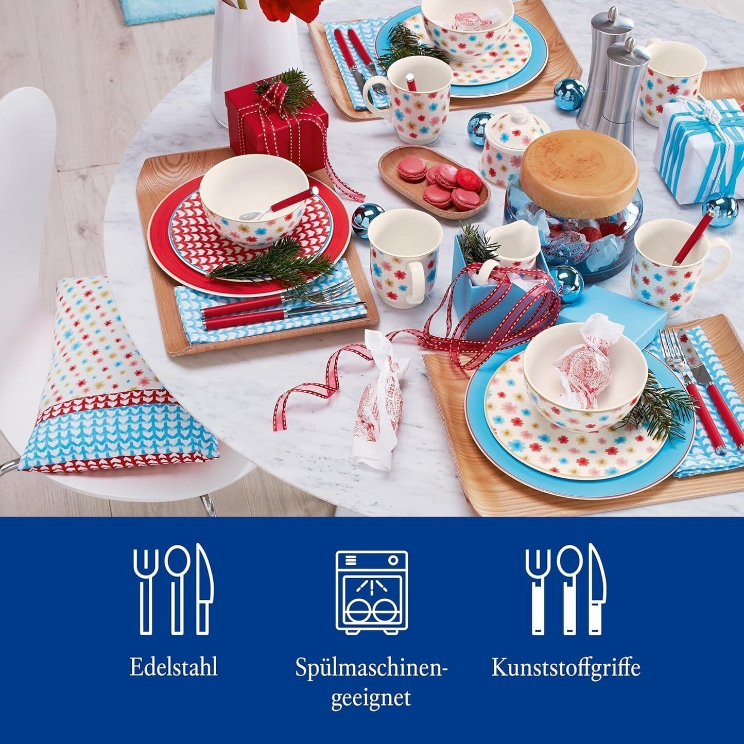 Villeroy & Boch – Hrajte! Sada příborů Red Roses 30 kusů Kitchen Naty Shop
