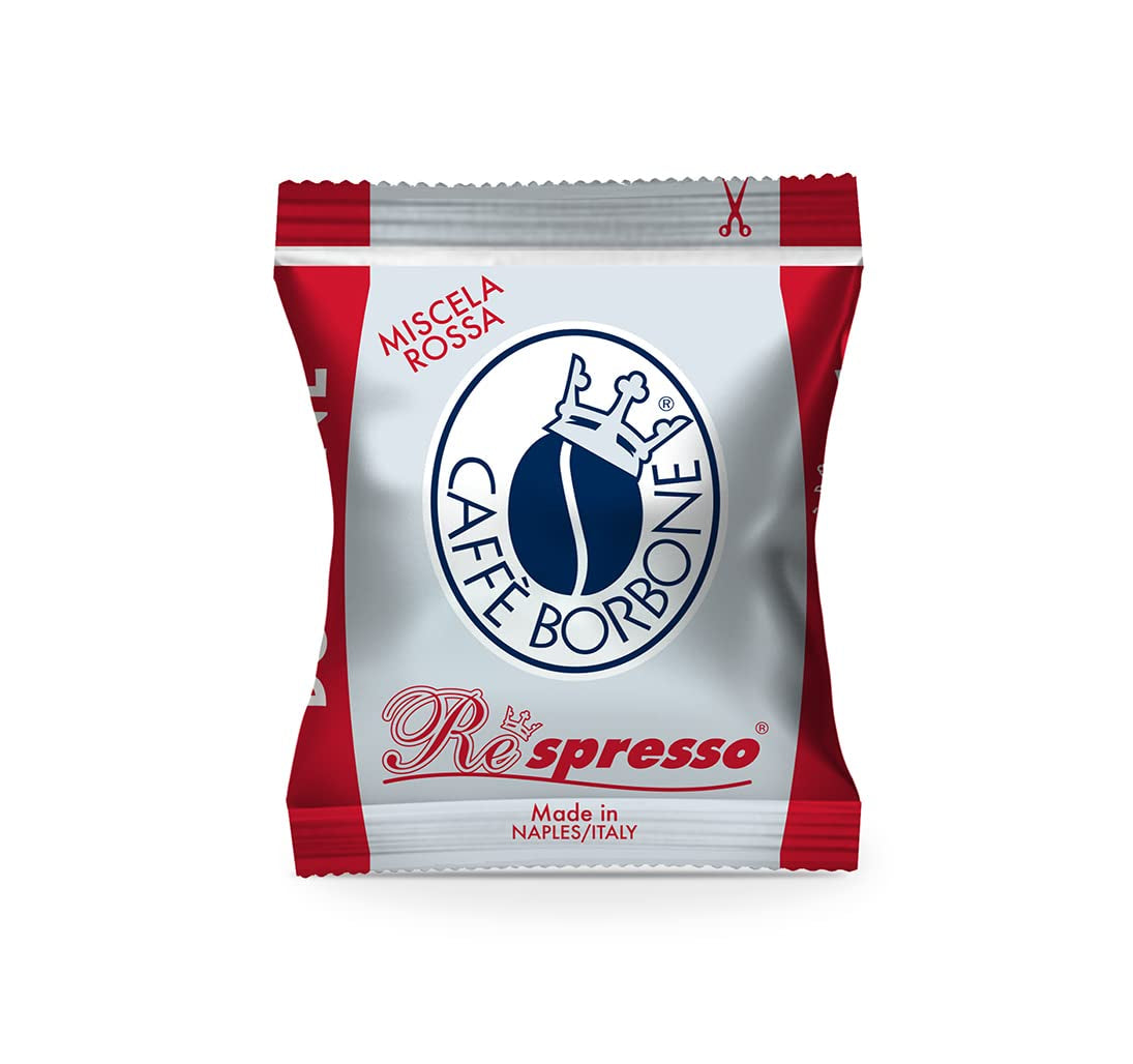 Caffè Borbone Respresso, Rote Kaffeemischung - 50 Kapseln - Kompatibilní s Nespresso®* Haushalts-Espressomaschinen